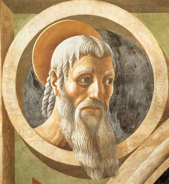 Head Of Prophet-1 1443 Oil Painting by Paolo Uccello