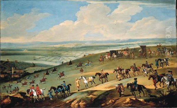 The Warren Hill, Newmarket Oil Painting by John Wootton