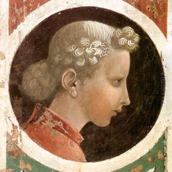 Roundel with Head (2) c. 1435 Oil Painting by Paolo Uccello