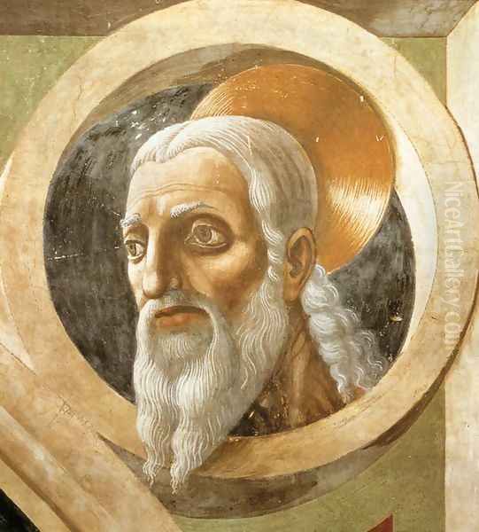 Head of Prophet-2 1443 Oil Painting by Paolo Uccello