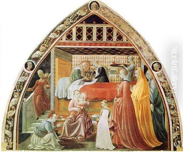 Birth of the Virgin Oil Painting by Paolo Uccello