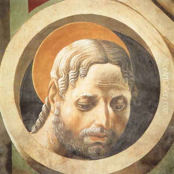 Head of Prophet-3 1443 Oil Painting by Paolo Uccello