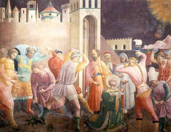 Stoning of St Stephen Oil Painting by Paolo Uccello