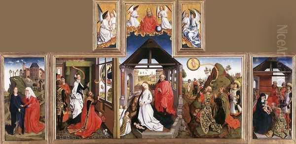 Nativity Triptych 1460s Oil Painting by Flemish Unknown Masters