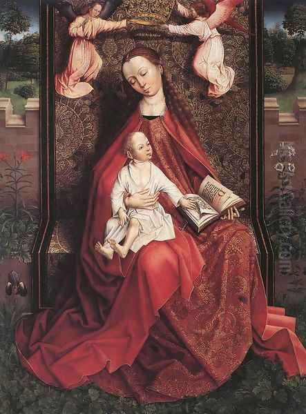 The Virgin And Child Censed By Two Angels Oil Painting by Flemish Unknown Masters