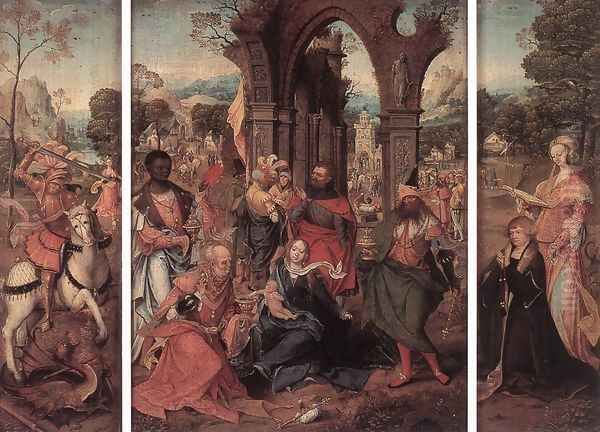 Adoration of the Magi c. 1520 Oil Painting by Flemish Unknown Masters