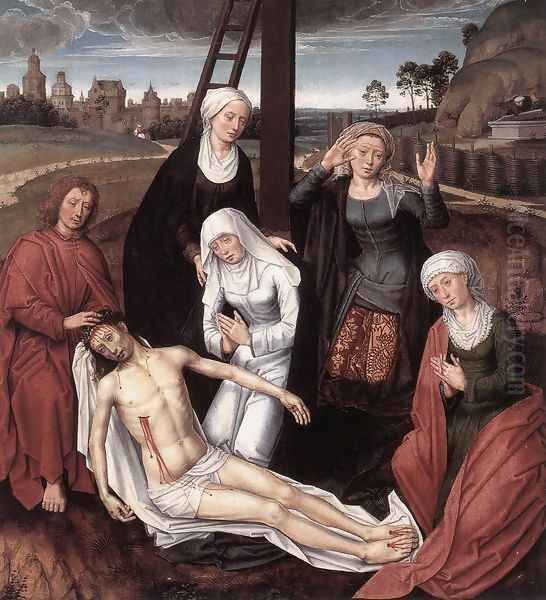 Lamentation 1495-1500 Oil Painting by Flemish Unknown Masters