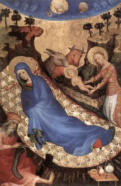 Nativity c. 1400 Oil Painting by Flemish Unknown Masters