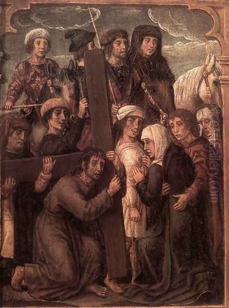 Triptych with Scenes from the Life of Christ (detail-2) 1500-05 Oil Painting by Flemish Unknown Masters