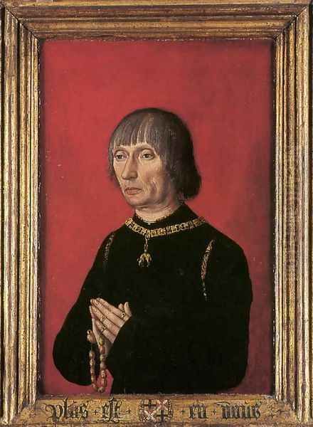 Portrait of Louis of Gruuthuse 1472-82 Oil Painting by Flemish Unknown Masters