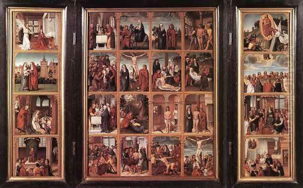 Triptych with Scenes from the Life of Christ 1500-05 Oil Painting by Flemish Unknown Masters