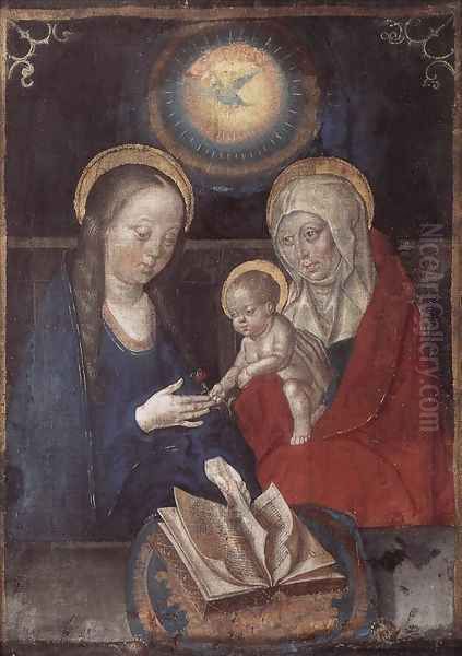 Virgin and Child with St Anne 1490s Oil Painting by Flemish Unknown Masters