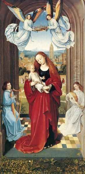 Virgin and Child with Angels Oil Painting by Flemish Unknown Masters