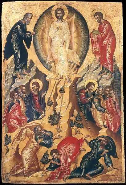 Transfiguration of Christ Oil Painting by Cretan Unknown Master