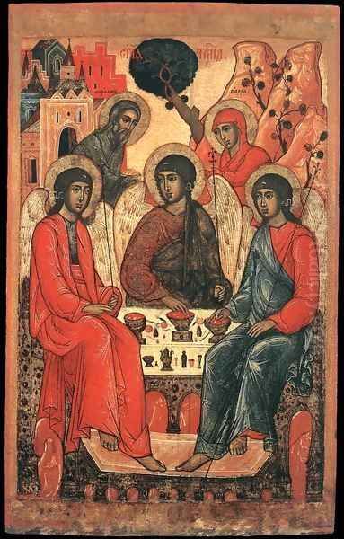 The Holy Trinity Oil Painting by Russian Unknown Master