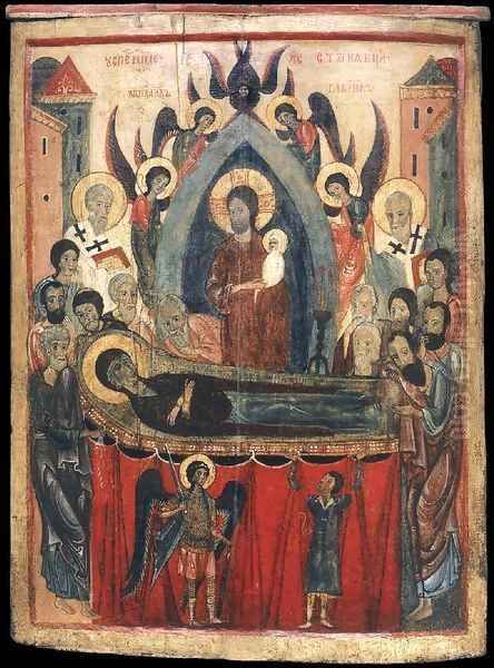 The Dormition of the Mother of God Oil Painting by Russian Unknown Master