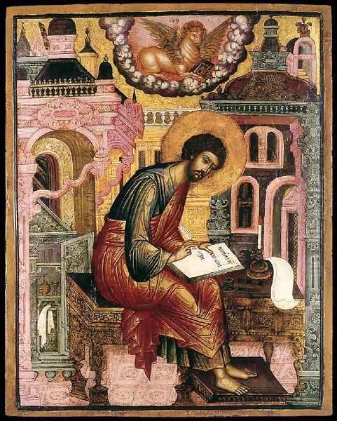 St Luke the Apostle and Evangelist Oil Painting by Russian Unknown Master