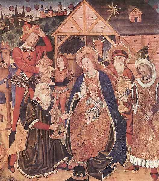 Adoration of the Magi 1450-1500 Oil Painting by Spanish Unknown Masters