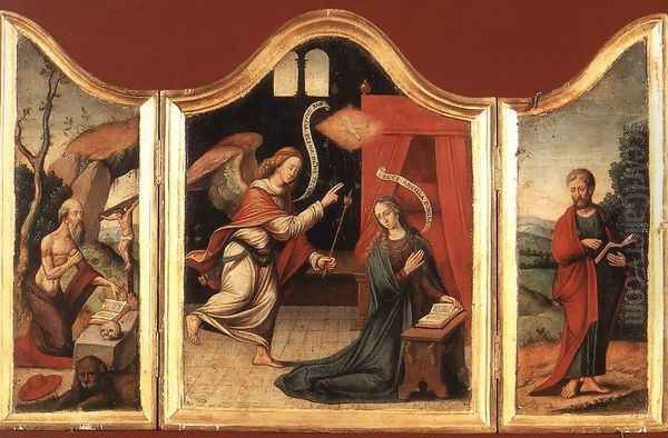 Triptych Oil Painting by Spanish Unknown Masters