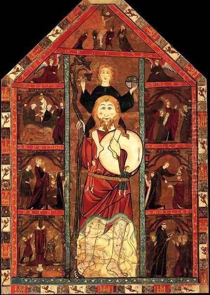 Retable of St Christopher Oil Painting by Spanish Unknown Masters