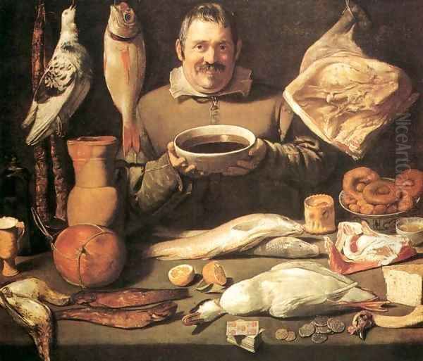 The Chef Oil Painting by Spanish Unknown Masters