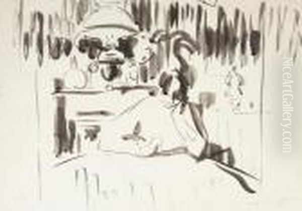 Femme Reflechissant Oil Painting by Rik Wouters