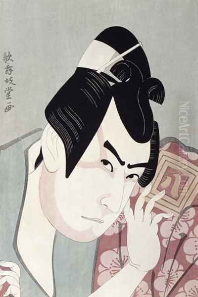 Samurai Actor, 19th-20th century reprint Oil Painting by Kitagawa Utamaro