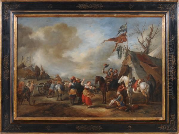 Danza Popolare Oil Painting by Pieter Wouwermans or Wouwerman