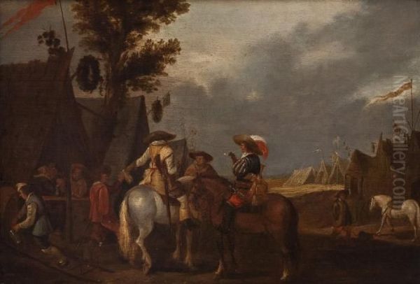 Rastende Jagdgesellschaft Oil Painting by Pieter Wouwermans or Wouwerman