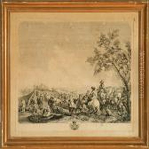 Four Hunting And Camp Scenes Oil Painting by Pieter Wouwermans or Wouwerman