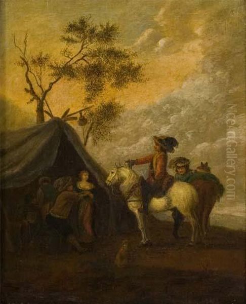 Untitled Oil Painting by Pieter Wouwermans or Wouwerman