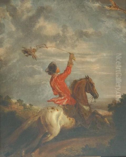 La Caza Oil Painting by Pieter Wouwermans or Wouwerman