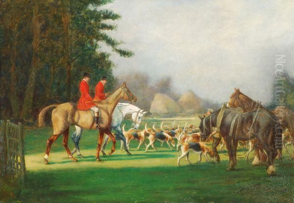 Thehunt Oil Painting by George Wright