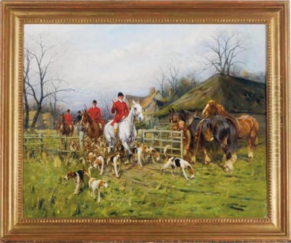 Leaving For The Hunt Oil Painting by George Wright