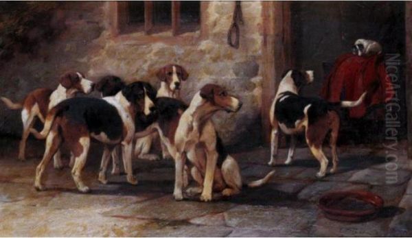 Before The Hunt Oil Painting by George Wright