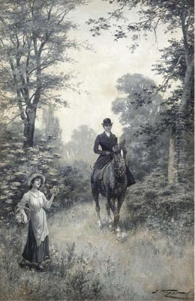 A Summer Ride Oil Painting by George Wright