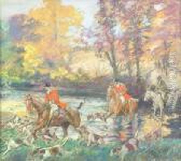 Through The River Oil Painting by George Wright