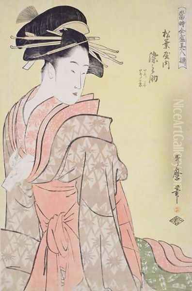 Somenosuke of Matsubaya, from the series 'Array of Supreme Beauties of the Present Day, c.1794 Oil Painting by Kitagawa Utamaro