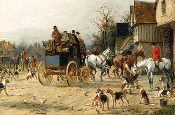 The Bristol To London Coach Oil Painting by George Wright