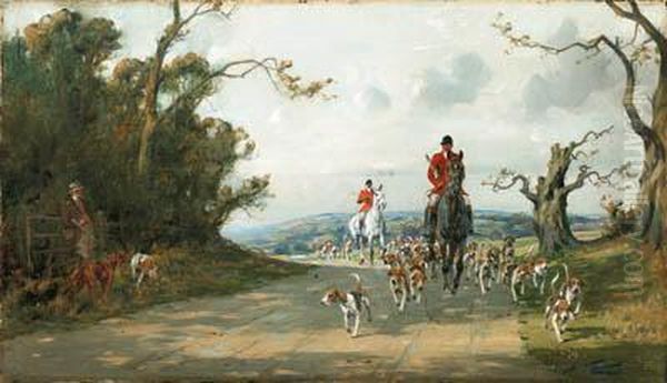 Going To The Meet Oil Painting by George Wright