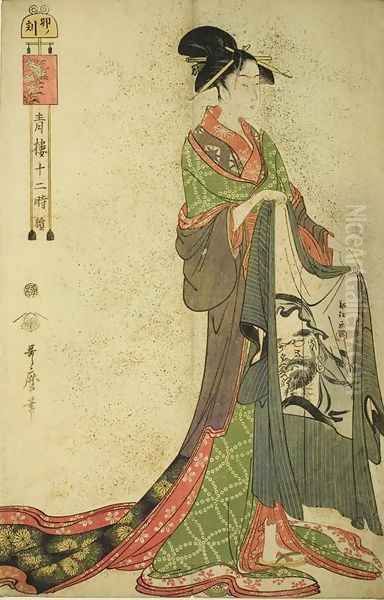 The Hour of the Hare Oil Painting by Kitagawa Utamaro