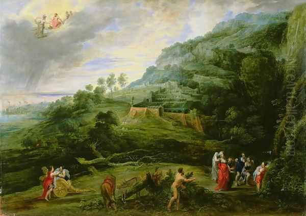 Olysses and Nausicaa 1635 Oil Painting by Lucas Van Uden