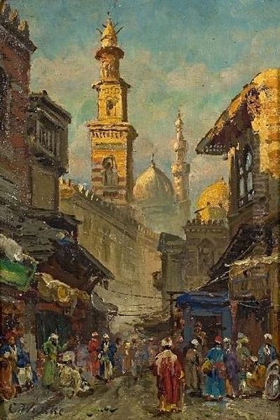 Orientalische Strassenszene Oil Painting by Carl Wuttke