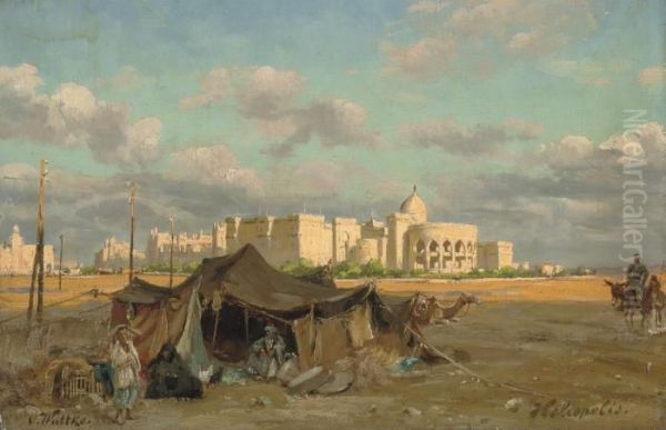 Heliopolis, Egypt Oil Painting by Carl Wuttke