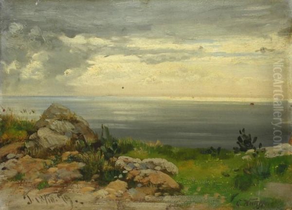 Kustenlandschaft Oil Painting by Carl Wuttke