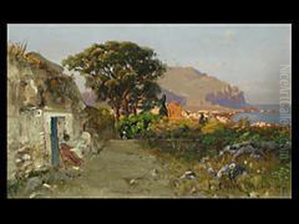 Ansicht Von Palermo, Sizilien. Oil Painting by Carl Wuttke