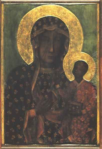 Our Lady of Czestochowa Oil Painting by Unknown Painter