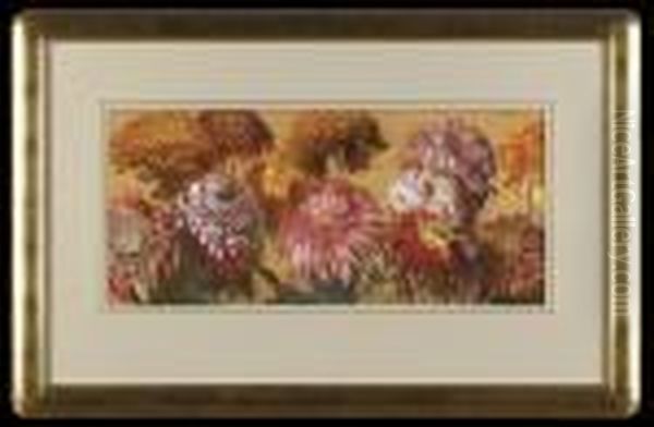 Chrysanthemums Oil Painting by Leon Wyczolkowski