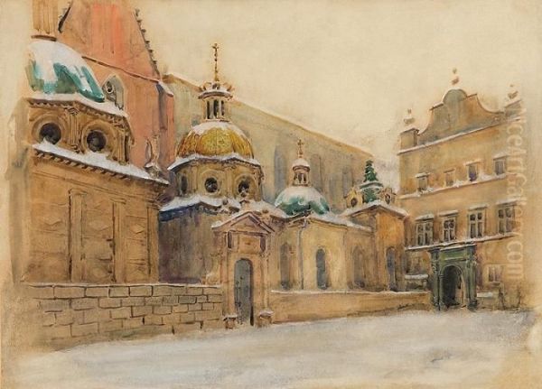 Cathedral At Wawel Oil Painting by Leon Wyczolkowski