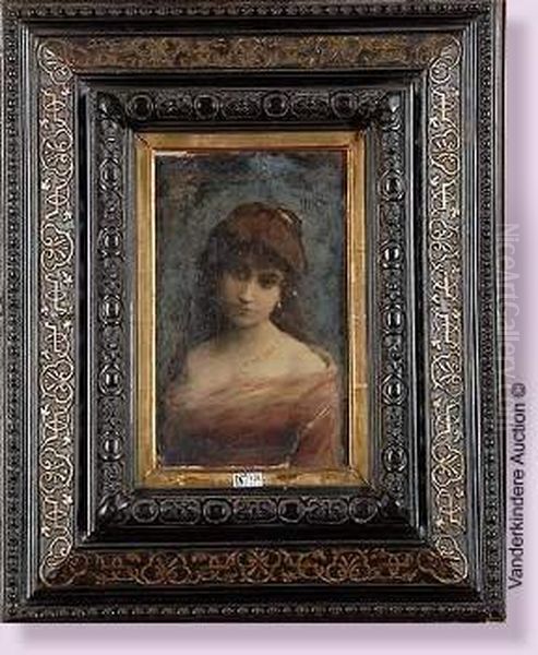 Portrait De Femme Oil Painting by Leon Wyczolkowski